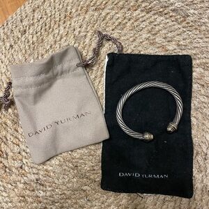 David Yurman 14k gold and sterling silver cable bracelet 7mm